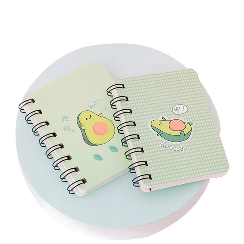 

A7 Adorable Cute Avocado Rollover Mini Portable Coil Notepad Diary Book Exercise Book Escolar Papelaria School Office Supply