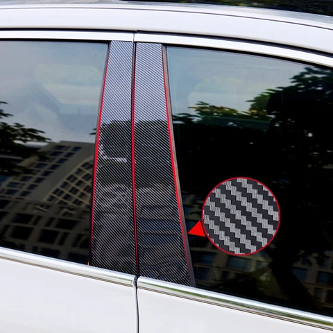 Подходит для Lexus NX 200t 300h 2015 - 2020 Автомобильная дверь окно средняя Колонка отделка Защита ПК черная полоса декоративная наклейка