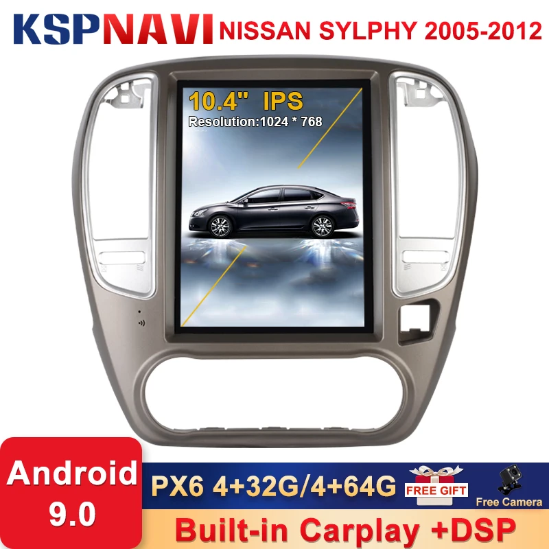 

10.4 Inch IPS Screen Car Multimedia Radio for Nissan Sylphy 2005-2012 GPS Navigation Android Auto Stereo 4+64G Carplay
