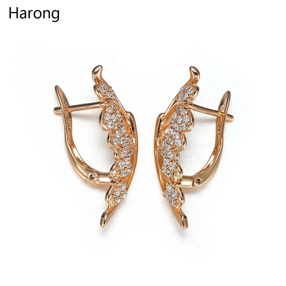 

Luxury Quality Copper Stud Earrings Butterfly Shape Inlaid Crystal Zircon Gold Aesthetic Female Earrings Jewelry Gifts For Woman