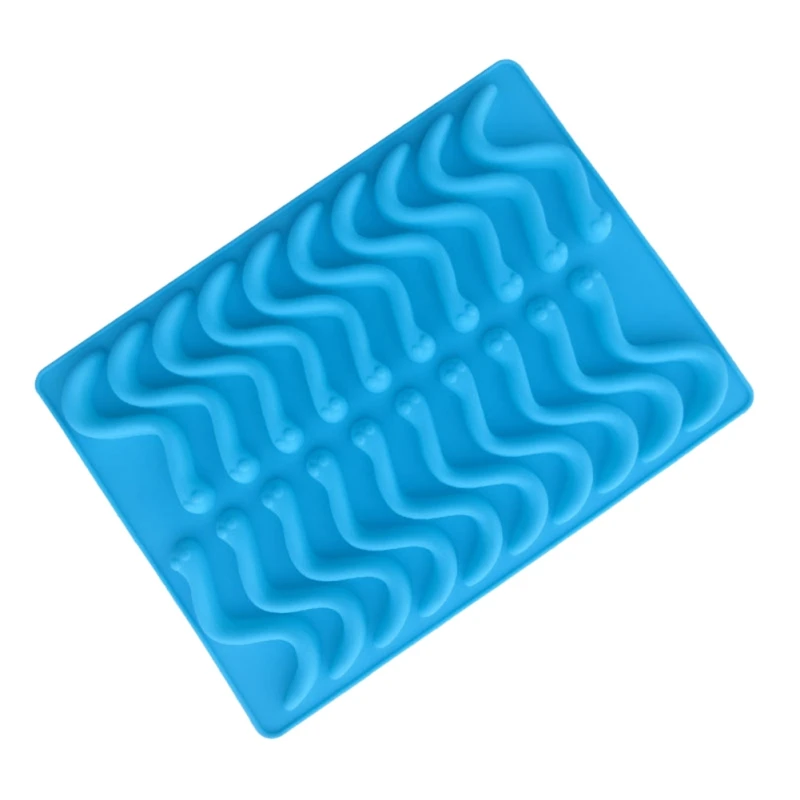 Форма для конфет в виде змей и червей силиконовые резиновые формы шоколада