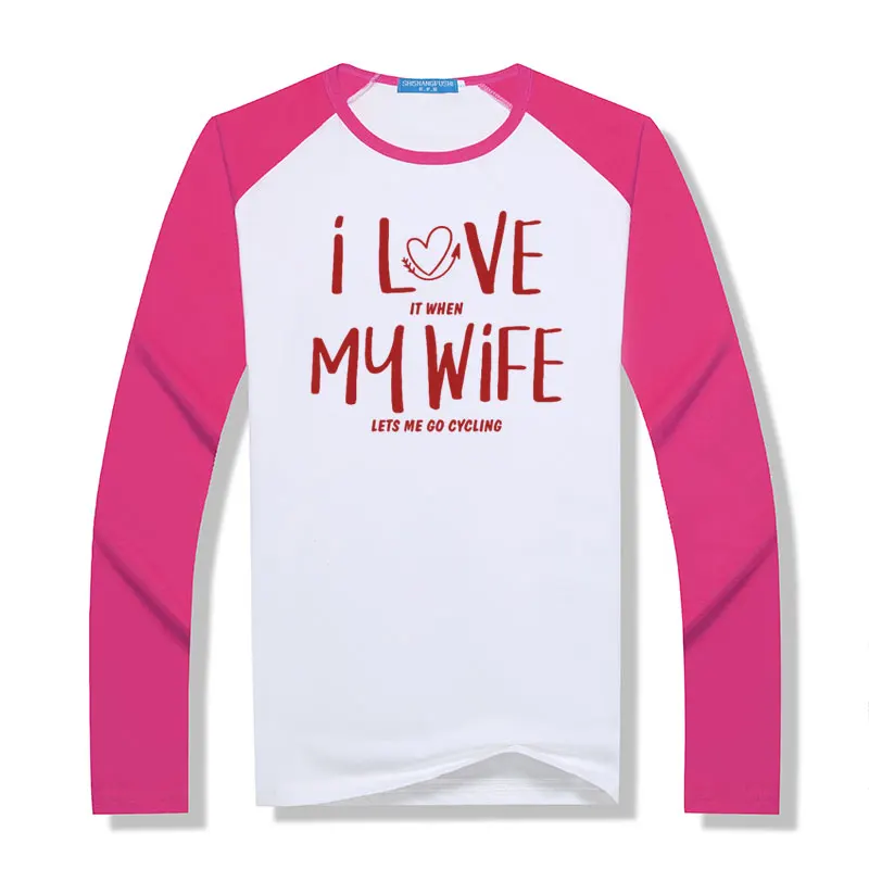 Мужская футболка с надписью I Love My Wife Байкерская принтом забавный подарок на день
