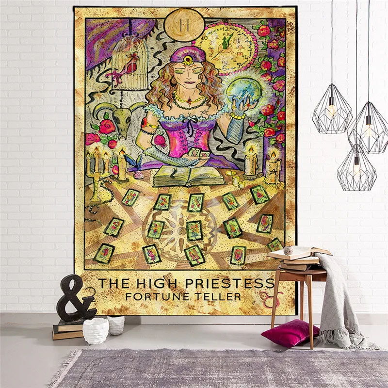 Индии МАНДАЛА ГОБЕЛЕН настенный Sun Moon Таро гобелен ковер психоделические Tapiz Love You