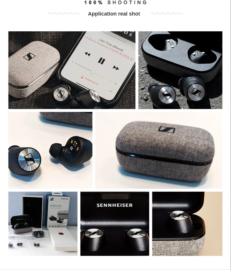 

Sennheiser Momentum TWS Wireless Bluetooth Earphones Active Noise Cancelling Headphones Bluetooth 5.0 Earbuds with AptX Headset