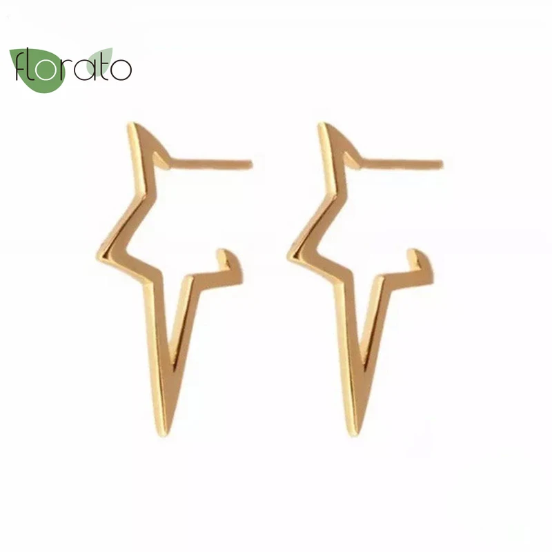 Женские серьги гвоздики из серебра 925 пробы со звездами|Серьги-гвоздики| |