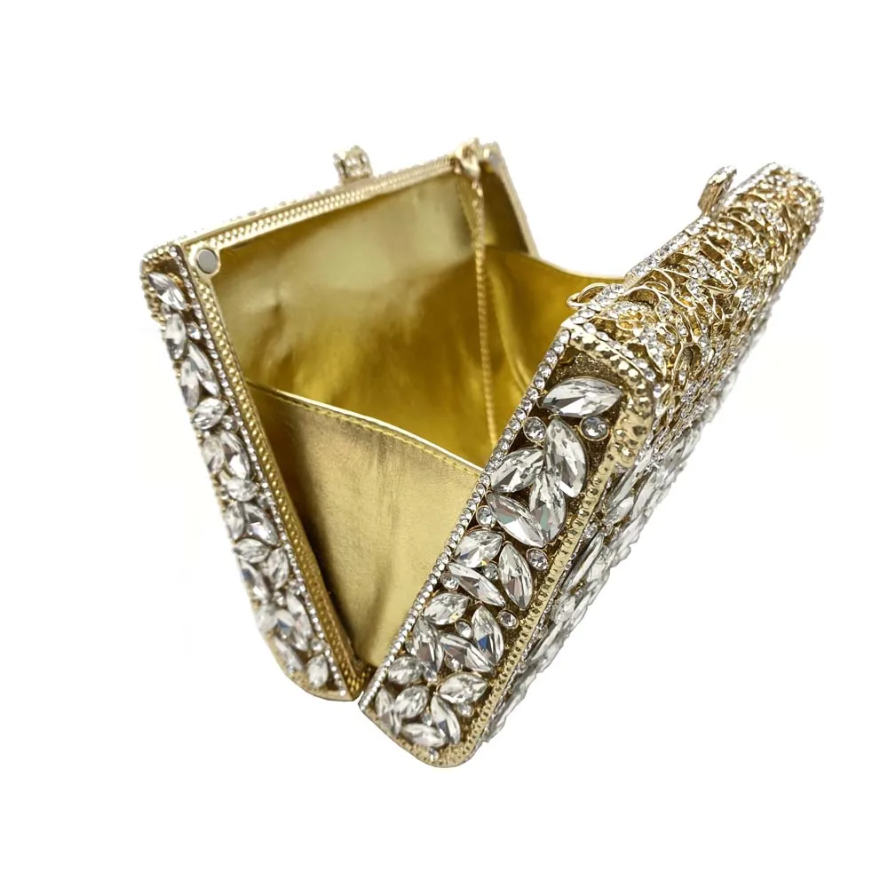 Diamond Evening Clutch Bag For Women Wedding Crystal Clutch Purse Chain Shoulder Bag Small Party Rhinestone Handbag