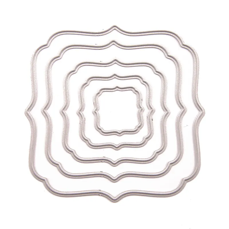 Металлические режущие штампы квадратные рамки карточный резчик Трафарет DIY