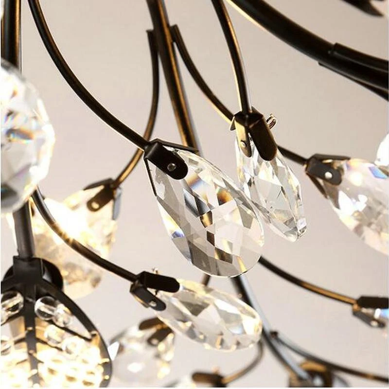 Люстра светильник щаяся Современная деревенская люстра черные кованые железные