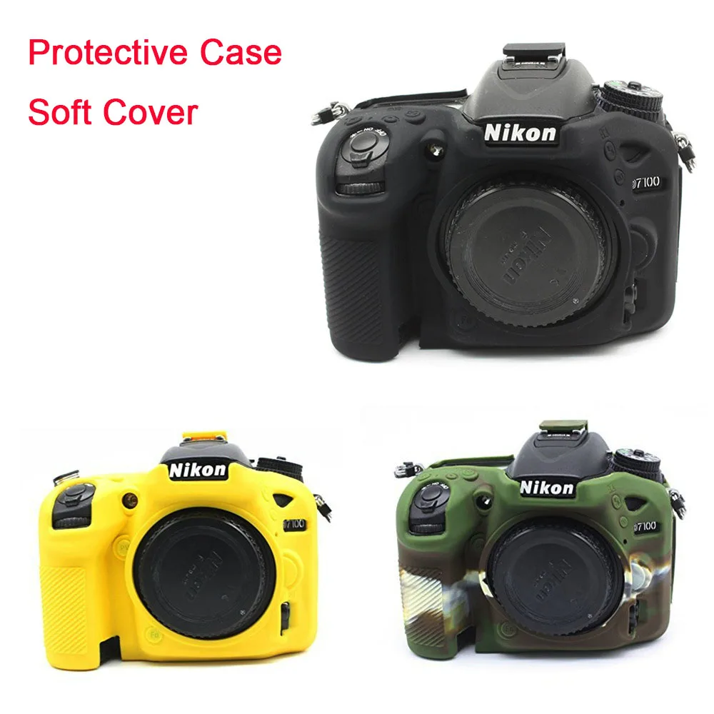 Мягкий защитный чехол для камеры Nikon D7100 D7200 силиконовая кожа брони | Электроника