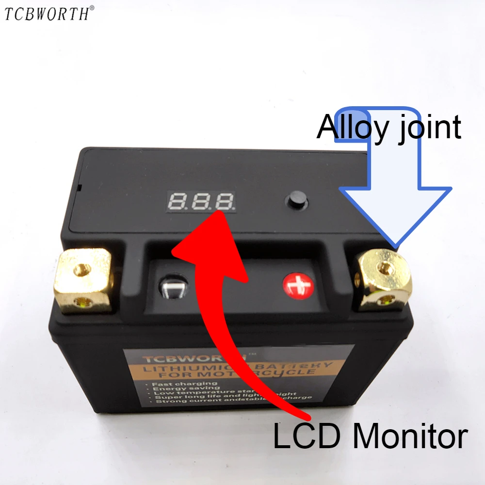 Литий фосфатный стартовый аккумулятор TCBWORTH 12S 12 в 8 Ач CCA 450A LiFePO4 для скутера LFP