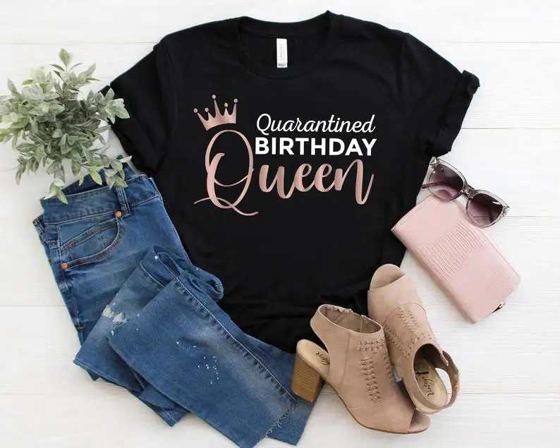 

Birthday Queen Shirt Birthday T Shirts for Women Kids Lockdown Birthday Gifts 2021 Funny Birthday Shirt Gifts for her aesthetic