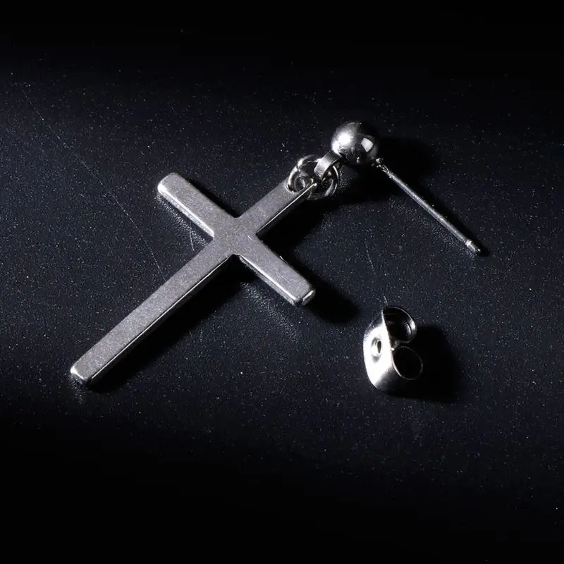 1 шт. шикарные серьги подвески в виде креста ювелирные изделия для мужчин и женщин