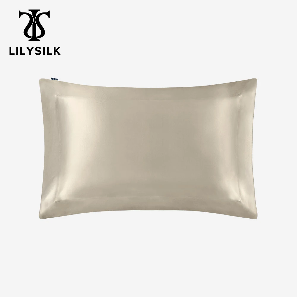 LILYSILK 100 Silk Pillowcase Oxford Natural for Hair Luxury Mulberry 22 Momme Beauty 40x40 50x90 Home Textile Free Shipping