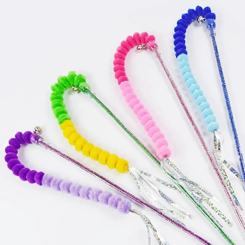 

Cat Wand Toy Plush Cat Toy Interactive Creative Kitten Teaser Stick Toy Pet Supplies Play Wand Toy For Gatos