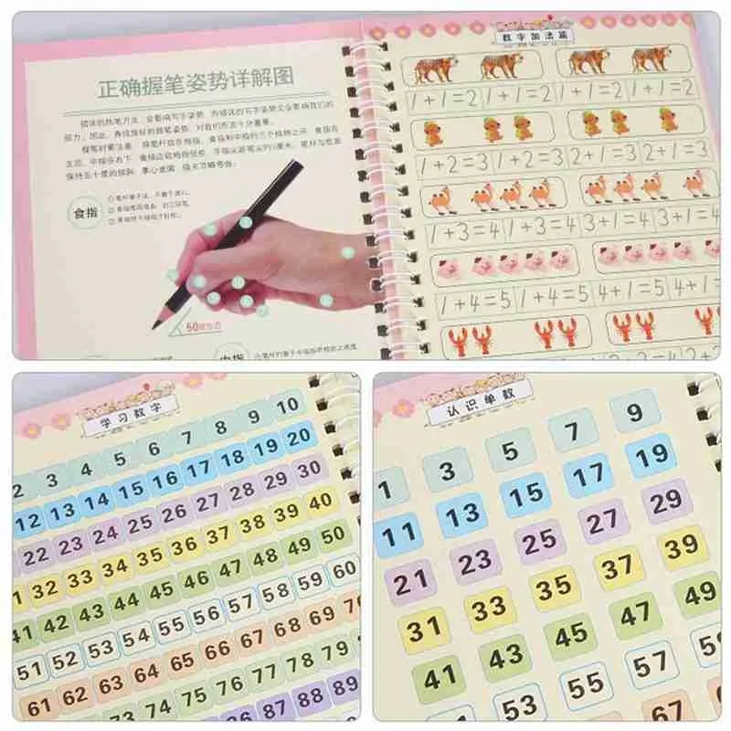 

Toys For Girls Letter Number Copybook For Calligraphy Numbers Handwriting For kids Learning Writing 0-10 Books Toys Book Practic