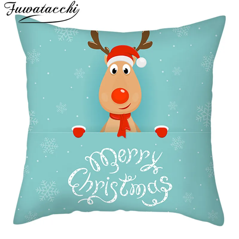 Зимний Рождественский Чехол на подушку Fuwatacchi стильный чехол для подушки