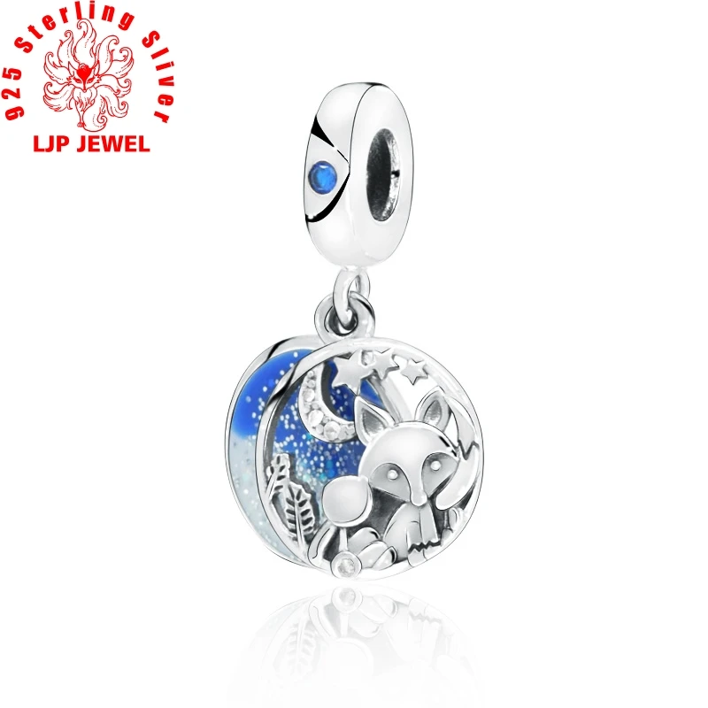

2019 New 925 Sterling Silver Beads Fox & Rabbit Dangle Charms fit original pandora Bracelets Women DIY Jewelry
