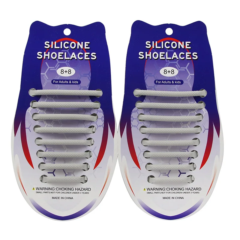 

New Product Semi-round Lazy Shoelaces Adult Children Free Of Elastic Hammer Silicone Shoelaces Wholesale