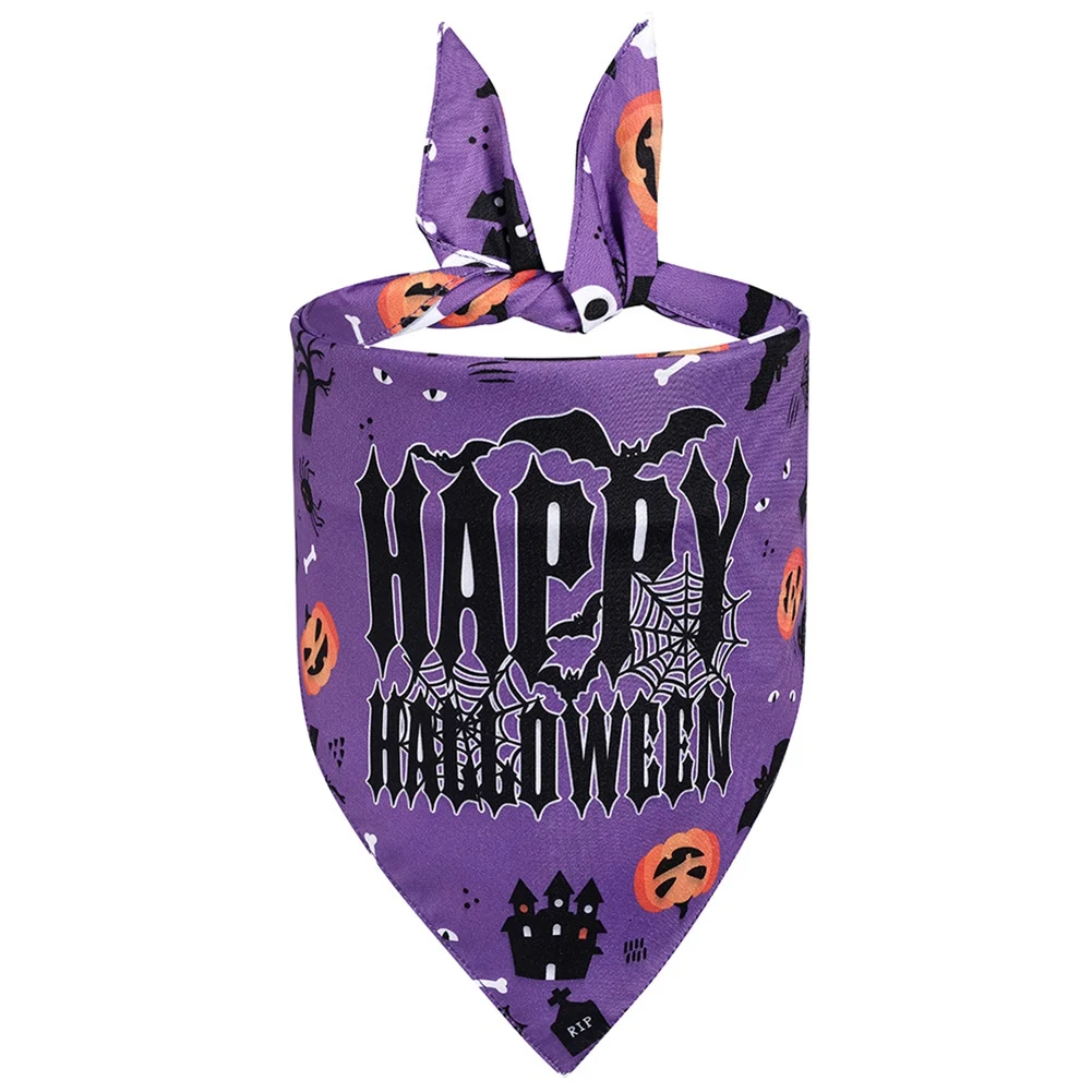 

Dog Bandana Pumpkin Ghost Printed Pet Dog Puppy Halloween Holiday Scarf Bibs Scarf For Cats And Dogs Accessories