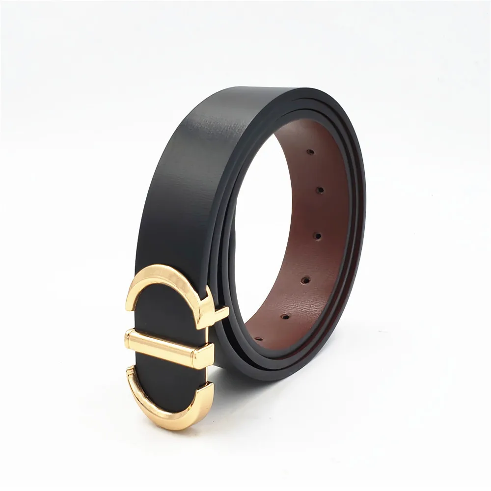 Роскошный ремень для мужчин и женщин пояс из натуральной кожи джинсов с большой