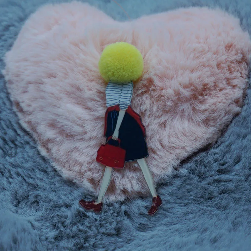 Любовь брошь с буквами Kawaii знак акриловые для женщин/человек одежда воротник