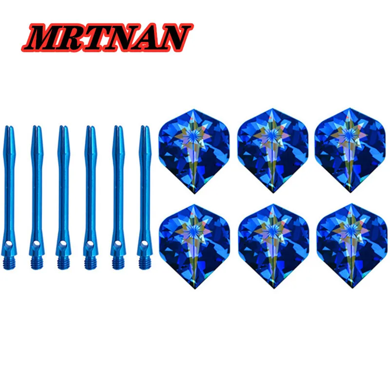 

New 12pcs professional darts accessories aluminum alloy dart rod + PET dart wing high quality shooting dart accessories