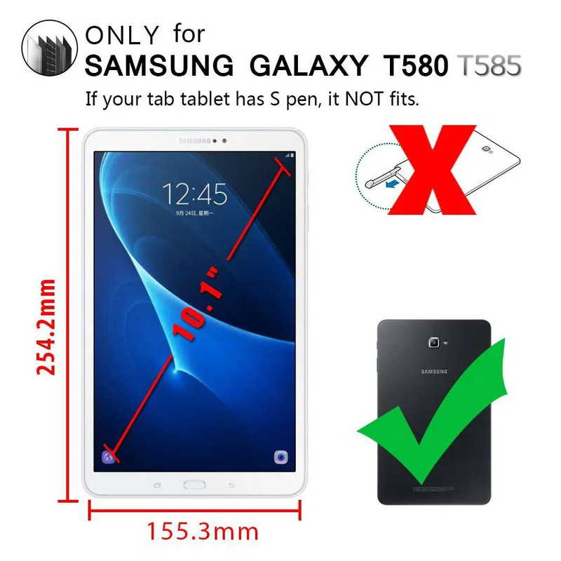 Вращающийся на 360 градусов чехол подставка для Samsung Galaxy Tab A6 10 1 A дюймов 2016 SM T580 T585
