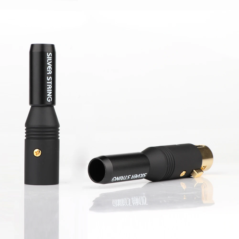 

XR1805 2 шт. hi-end 24K позолоченный Переходник XLR hi-Fi аудио XLR Соединительный штекер для DIY XLR сбалансированный кабель