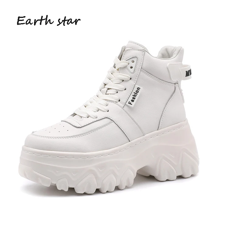 

2020 Autumn Fashion Ladies Casual White Shoes Women Sneaker Leisure Platform Shoes Thick Bottom Casual Shoe Cross-tied footware