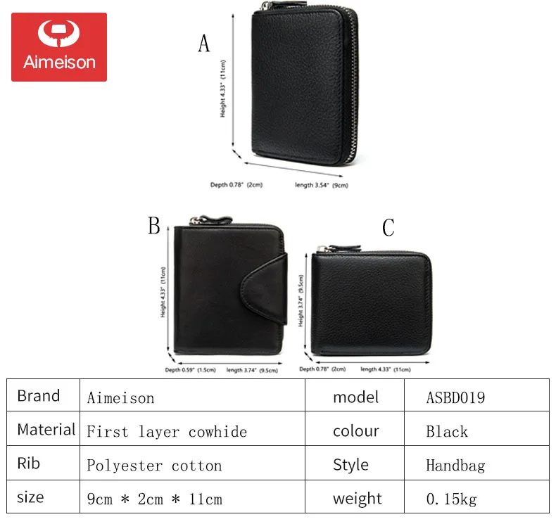 Модный короткий кошелек для мужчин мужской однотонный из натуральной кожи