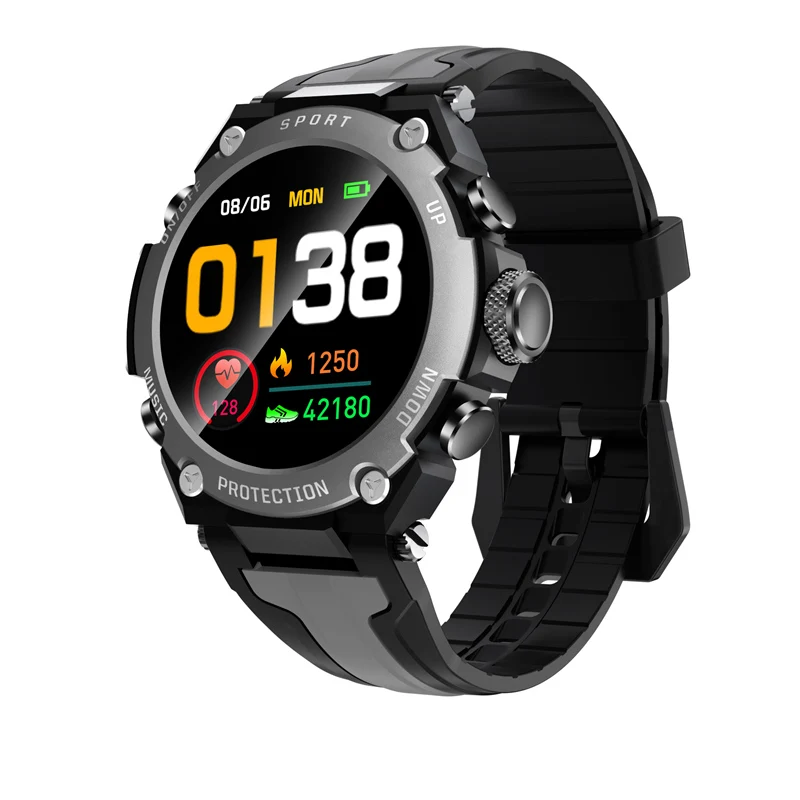 

Mens Bluetooth Music Smart Watches DK10 Blood Pressure Measurement Heart Rate Monitor Fitness Tracker For Android IOS Phones