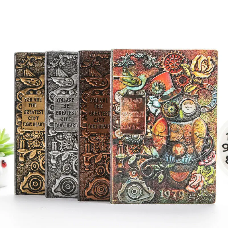 

3D Vintage Embossed Mechanical Owl Journal Diary Notepad A5 Notebook