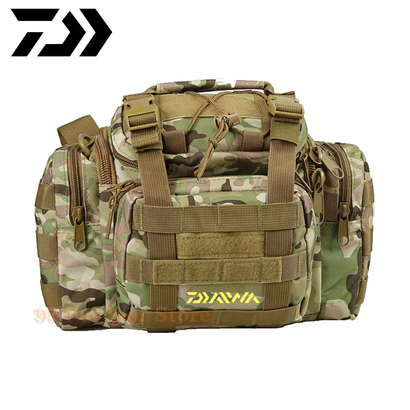 

2021 Dawa New Multifunction Fishing Bag High Capacity Daiwa Fishing Tackle Lure Bag Shoulder Bag Canvas Waist Bag