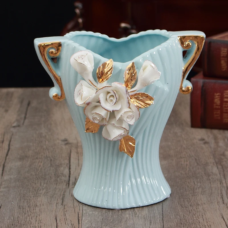 

Nordic Ceramic Vase Flower Pot Creative Large Vase Decoration Luxury Art Vases Flower Pots Modern Home Living Room Decoration