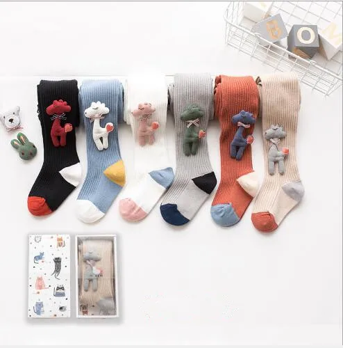 

New autumn and winter cute children's pantyhose combed cotton baby leggings cartoon accessories girl female sweet pantyhose