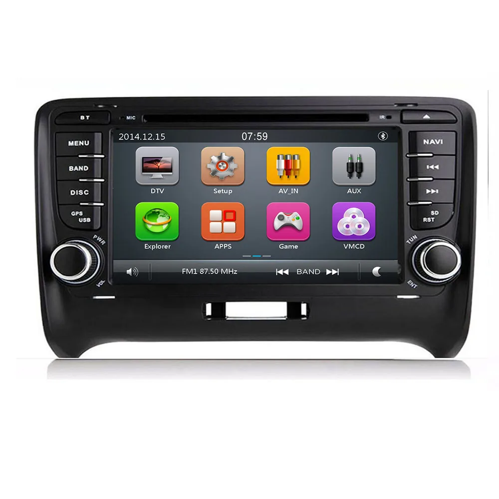 7 дюймов для AUDI TT MK2 автомобильный DVD GPS стерео плеер головное устройство 2006 2019