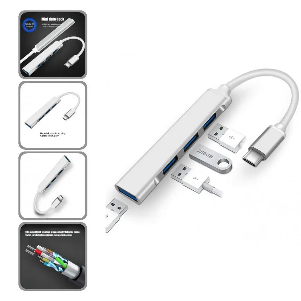

Hub Extender Innovative Fast Transmission Compact Type-C USB 3.0 Extender Lightweight Multi Monitor Adapter