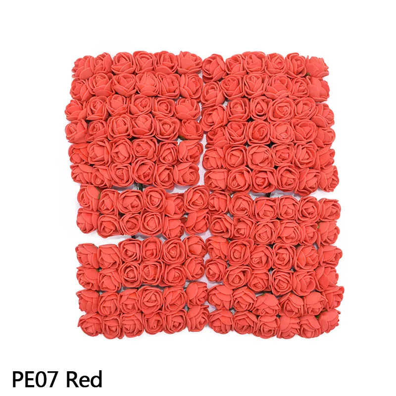 PE07 144 шт./партия розы для дома декоративные ПЭ Пена Розы Искусственные цветы для свадебных аксессуаров DIY ВЕНОК искусственный пенный цветок розы - Цвет: PE07