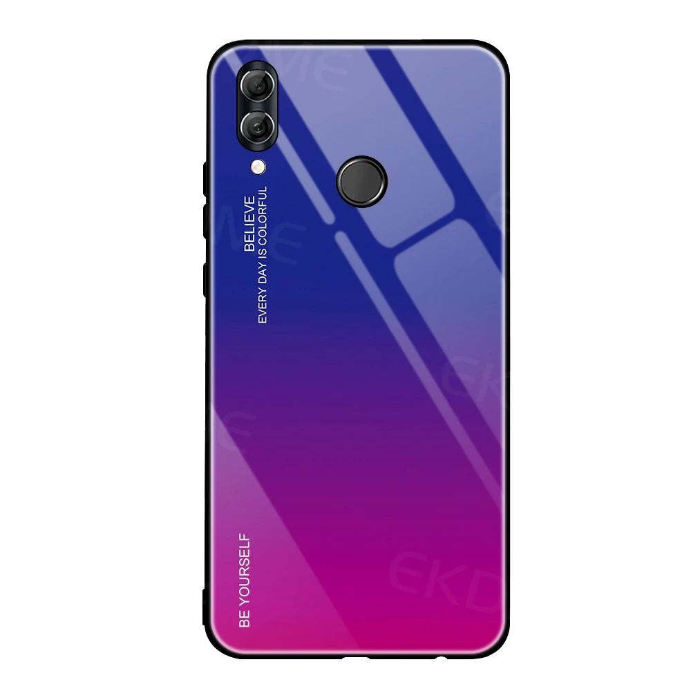 04 Градиент чехлы с закаленным стеклом для huawei Honor 10 9 Lite 20 20 Pro вид 20 V20 8X Max 10i 20i Nova 5i 5 Pro 4 Magic 2 чехол для телефона - Цвет: 04