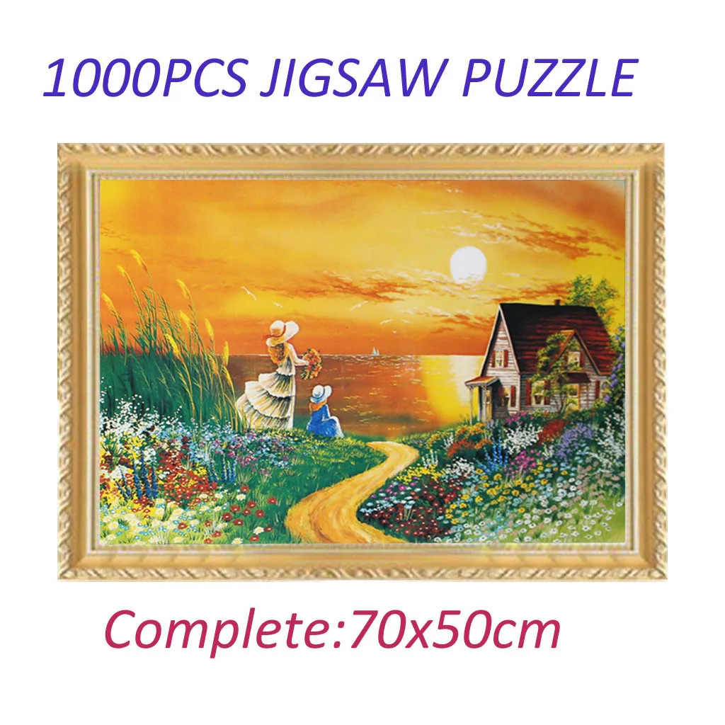 HINST Puzzle 1000 шт для взрослых детей образовательная головоломка здание печатная