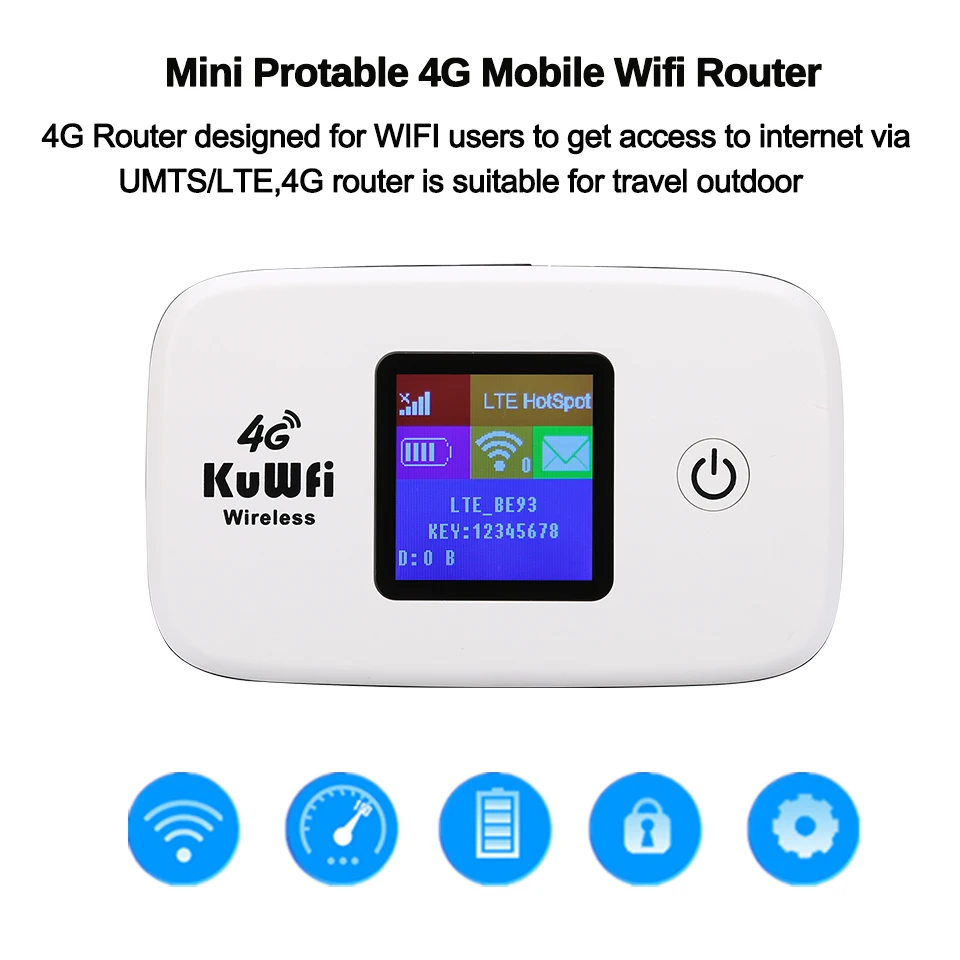 KuWFi 4G маршрутизатор 150 Мбит/с беспроводной Wi-Fi 3G/4G маршрутизаторы LTE разблокированная глобальная sim-карта TDD/FDD маршрутизатор с sim-картой и слотом для карт TF