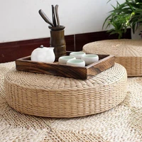 floor pillow eco friendly round straw cushion hand woven tatami floor mat yoga tea ceremony meditation pad
