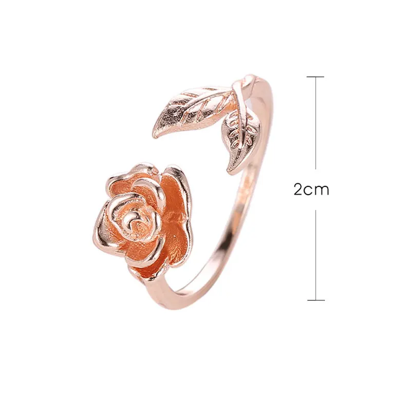 Горячая Распродажа винтажные Золотые Регулируемые кольца для женщин розовые