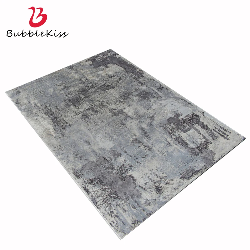 Абстрактные серые ковры Bubble Kiss для гостиной современные чернильные цементные