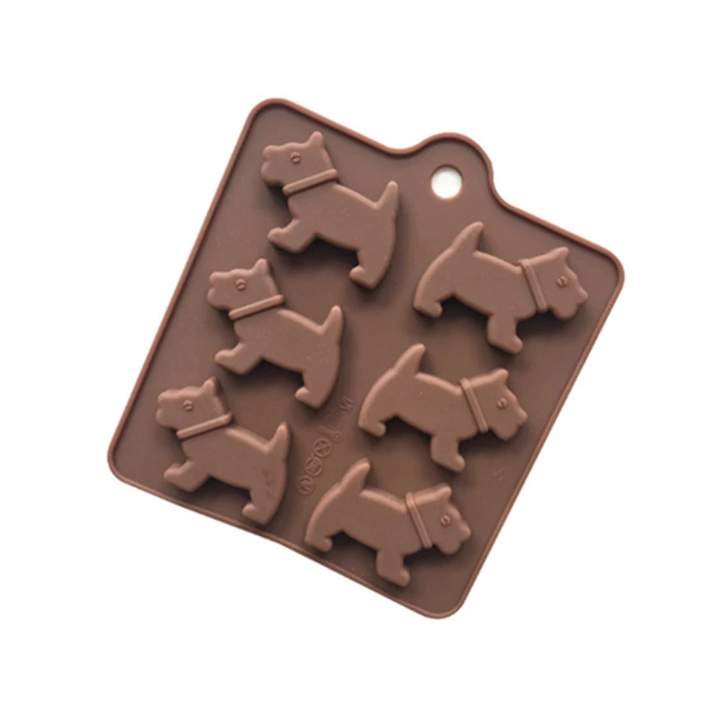 6 отверстий силиконовая форма для шоколада собаки торта| |