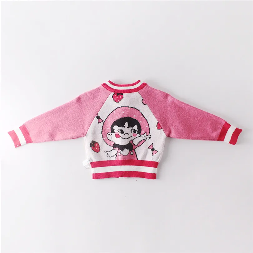 Детский свитер осенний кардиган для девочек вязаная детская одежда