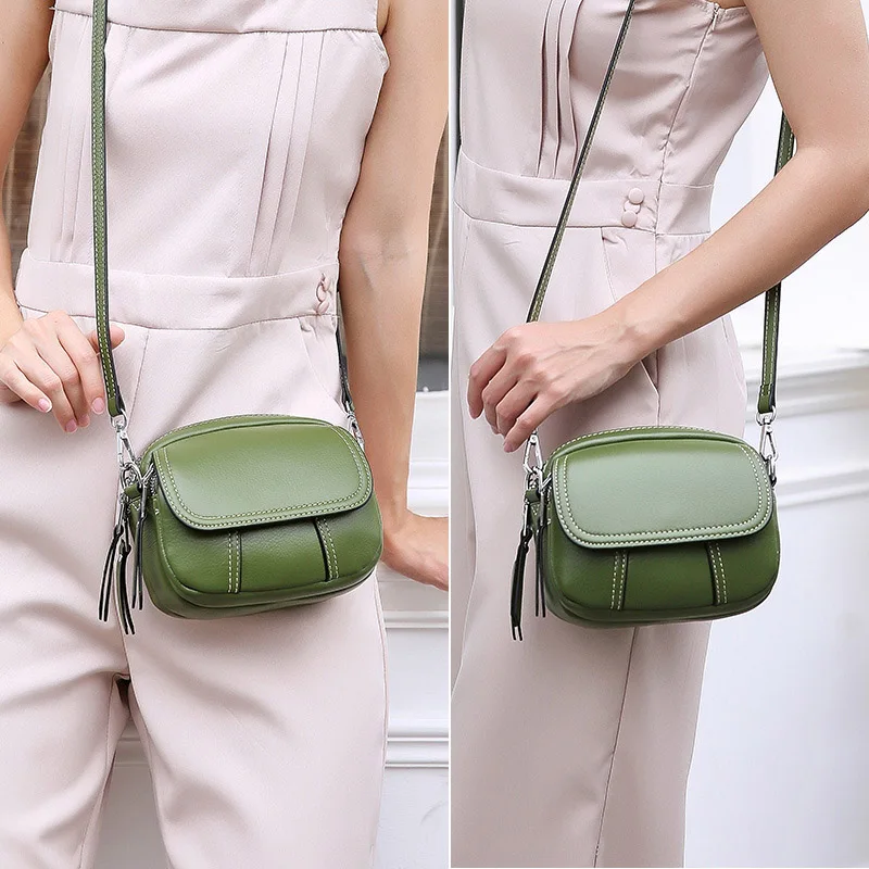 

Women Small Round Bag Women's Genuine Leather Shoulder Bag Crossbody Bags for Women Messenger Bag Luxury Brand Designer