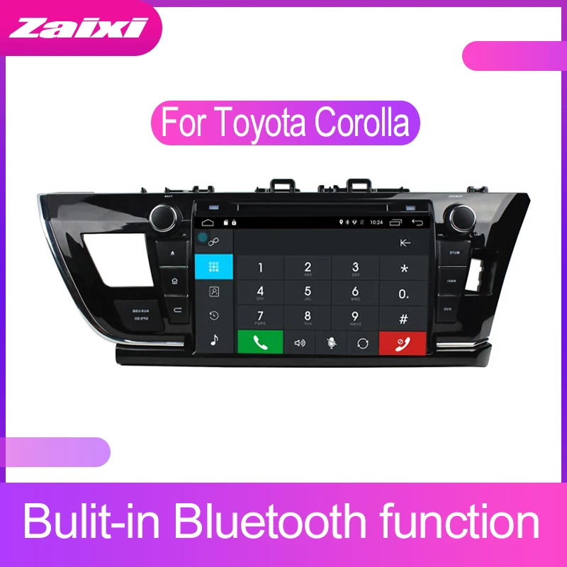 Автомобильный мультимедийный плеер ZaiXi 2 DIN сенсорный экран Android для Toyota Corolla 2013 ~