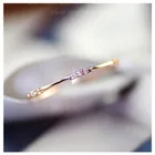 Кольца с кристаллами женские, простые классические обручальные кольца золотого и серебряного цвета для влюбленных, крошечный циркон
