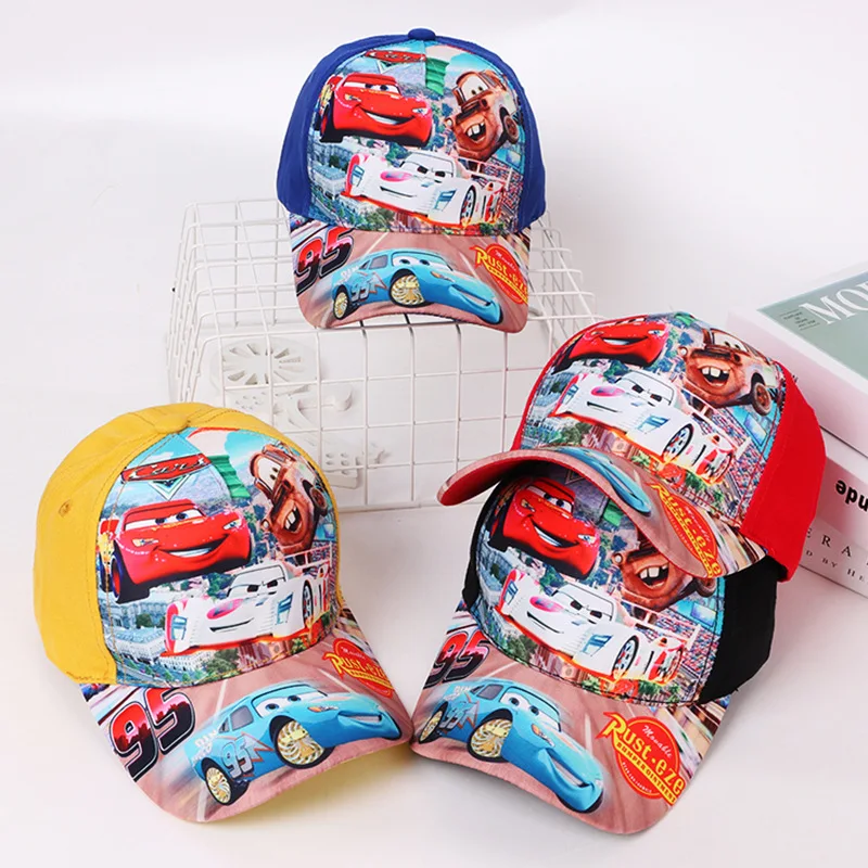 

Lovely Cartoon Pixar Cars Lightning McQueen Kid Cap Children Adjustable Baby Cotton Hip Hop Hat Boy Girl Baseball Cap Snapback